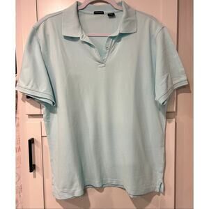 Ashworth Golf Men's Polo Shirt Preppy Casual Comfort Business Large Lt Teal